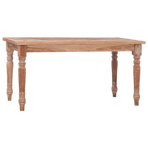 vidaXL Table basse Batavia 90x50x45 cm Blanchie Bois de teck solide