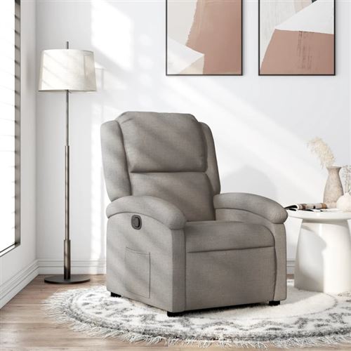 Vidaxl Fauteuil Inclinable Taupe Tissu - Image 3