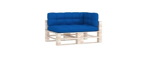 Coussins de canapé palette extérieur 120 x 80 x 12 cm Bleu royal
