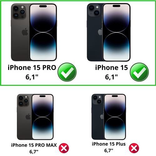 Verre Trempé pour iPhone 15 PRO [Pack 2] Film Vitre Protection Ecran  Phonillico® - Protection d'écran pour smartphone - Achat & prix