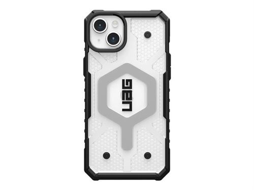 UAG Rugged Case for Apple iPhone 15 Plus [6.7-inch] - Pathfinder Clear Ice - Coque de protection pour téléphone portable - compatibilité avec MagSafe - polyuréthanne thermoplastique (TPU) - glacé - pour Apple iPhone 15 Plus