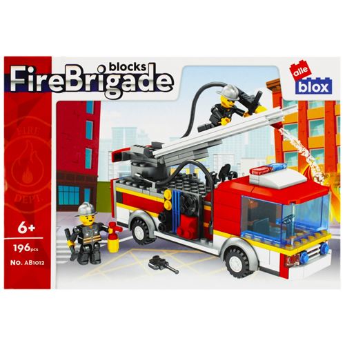 ALLEBLOX - Jeu de construction - Camion de pompier + personnages - 196 pièces