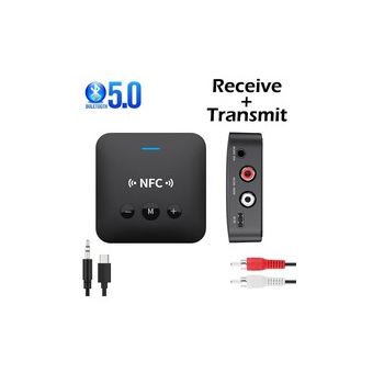 Adaptateur Audio Bluetooth 5.0 Avec NFC - Récepteur Pour Chaîne Stéréo - Connexion RCA Ou 3.5 Mm - 9
