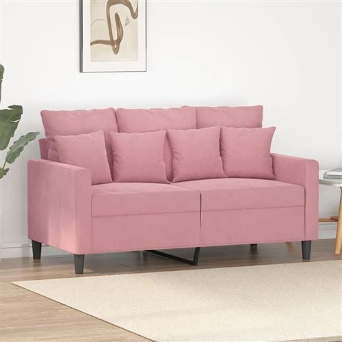 vidaXL - Canapé 2 Places - Velours - Rose - Image 2