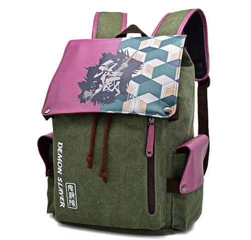 Sac à dos college Demon slayer pour fille garçon 27*12*42cm - Violet