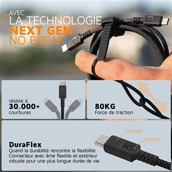 Xtorm Next Gen Câble USB-C PD 100W - 3 mètre - Noir