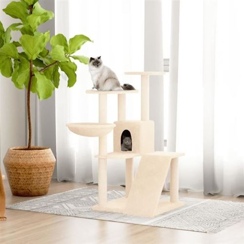 Meilleurs prix pour vidaXL Arbre à chat avec griffoirs en sisal Crème 94 cm
