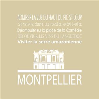 Tableau sur toile Montpellier beige 30x30 cm CEANOTHE Décoration Murale Art Décoratif Muraux Peinture Imprimée en HD Salon Chambre Bureau Fabriqué en France - 1