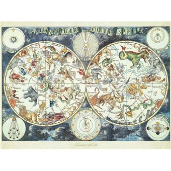 Puzzle - 1500p : Mappemonde Des Animaux Fantastique