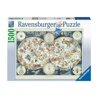 Puzzle - 1500p : Mappemonde Des Animaux Fantastique