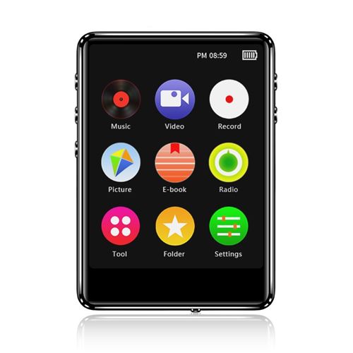 Lecteur audio MP3 X62 Bluetooth 5.0 HiFi 16G ROM argent