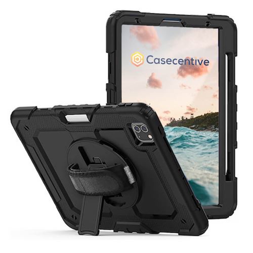 Casecentive Handstrap Pro Coque Antichoc Poignée iPad Pro 12.9 2022 / 2021 / 2020 / 2018 - 8720153793773