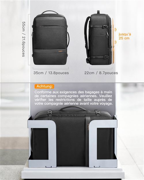 6 sacs de rangement de voyage de sacs de grande capacité de valise