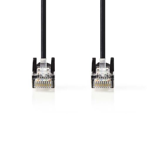 Nedis - Câble réseau - RJ-45 (M) pour RJ-45 (M) - 5 m - UTP - CAT 5e - moulé, rond, sans crochet - noir