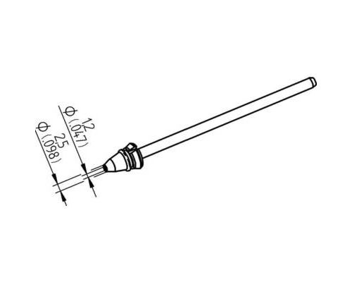 Ersa 0742ED1225H/SB Panne de fer à dessouder conique Longueur de la panne 79.25 mm Contenu