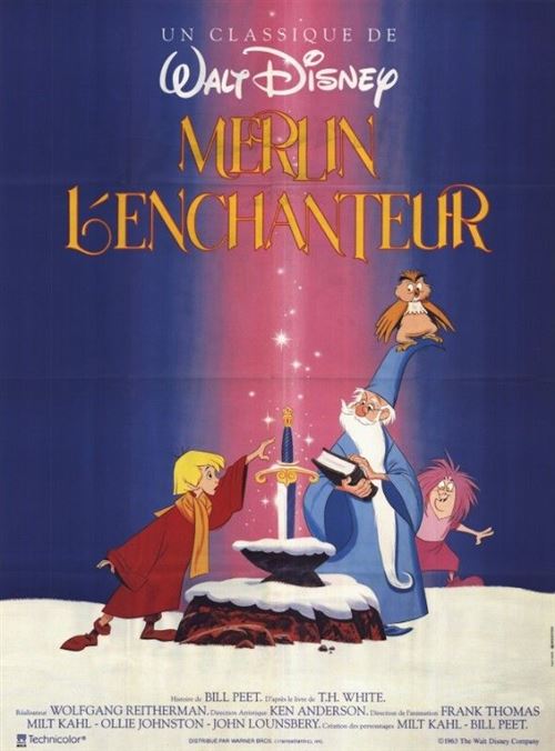 Affiche de Cinéma Originale - MERLIN L'ENCHANTEUR - Ressortie - 120x160cm État correct - N/A reconditionné disponible sur Fnac