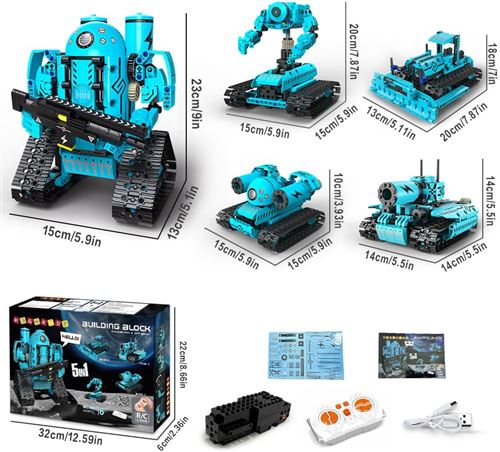11€ sur HOGOKIDS Robot Technologie Enfant - Jouet de Construction  Télécommandé - App & Télécommande 5-en-1 Jouet pour 6-12+ Ans Garçons  Filles (444 pcs) - Robot éducatif - Achat & prix