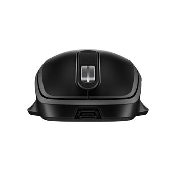 HP 725 - Ensemble clavier et souris - multi-appareils, rechargeable, alimenté par SuperCapacitor - full size - sans fil - Bluetooth, 2.4 GHz - Espagnol - noir tombée de nuit - Smart Buy - 1