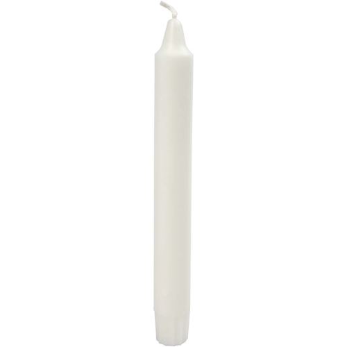 Creotime Bougies 30 pièces 20 x 2,3 cm blanches 8 heures