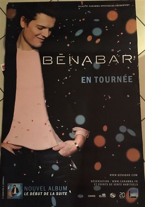 Bénabar - EN tournée 2018 - 80x120cm - AFFICHE / POSTER envoi roulé