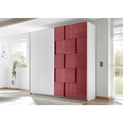 Armoire SATORI rouge 179x205x57 cm