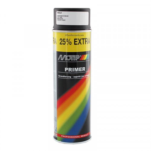 Bombe de peinture - Apprêt - noir - Motip