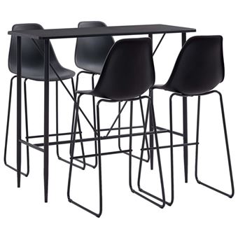 vidaXL 5-delige Barset kunststof zwart279851 - 1