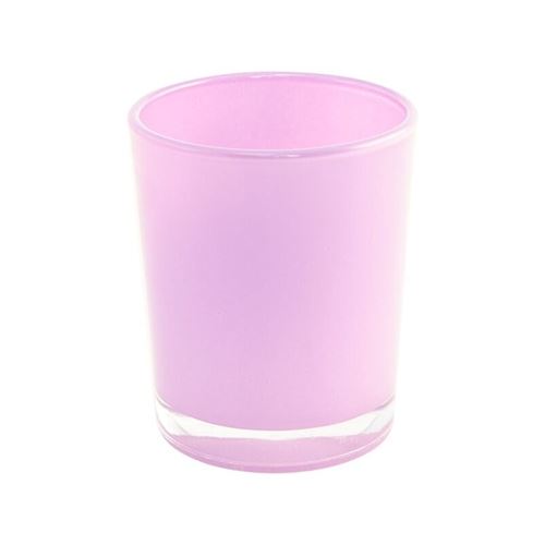 bougeoir parme brillant 5.6x6.5cm