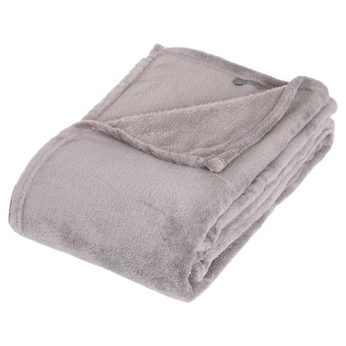 Plaid Microfibre 130x180cm Gris