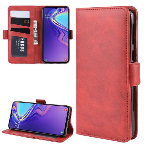 Etui en PU adsorption magnétique divisée avec support rouge pour votre Samsung Galaxy M20