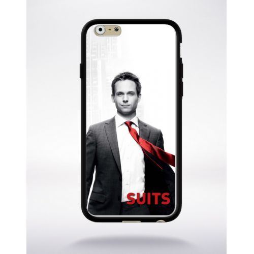 Coque suits mike ross compatible apple iphone 6 bord noir silicone