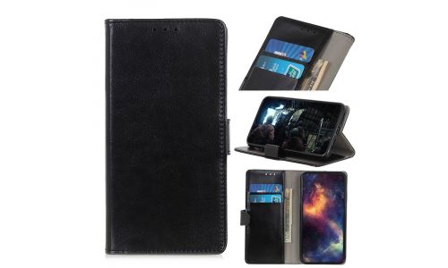 Etui Redmi-NOTE 8 PRO noir grainé rabat latéral articulé fonction stand