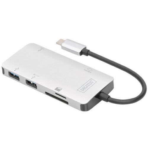 digitus digitus usb 3.0 multiport dock, 6-port, silber noir