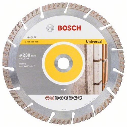 Disque pour Meuleuse Bosch Universal Disque à Tronçonner Diamanté pour Meuleuse D'Angle Dia-Ts 230 X 22, 23 Mm ( 2608615065 )