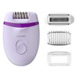 Philips BRE275/00, Epilateur Satinelle Essential, Lumière Intégrée, 4 Accessoires