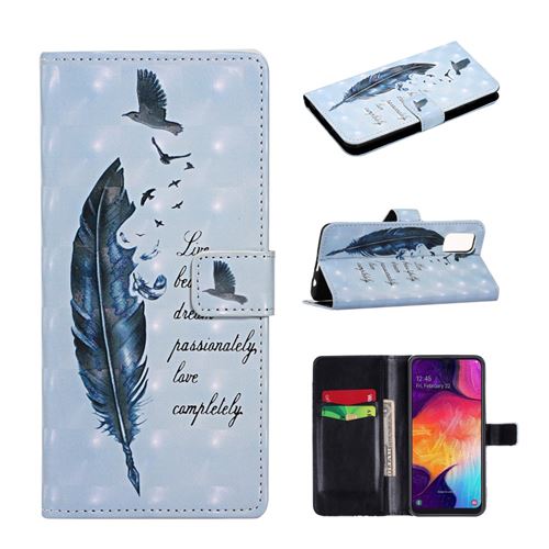 Etui en PU impression de motif de décoration spot lumineux avec support plume pour votre Samsung Galaxy A41 (Global Version)