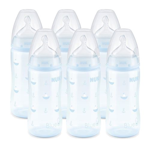 NUK Lot 6 biberons First Choice+ 300 ml 0-6M perçage M