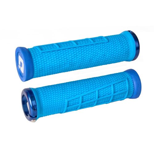 ODI Elite Flow V2.1 VTT Poignées de blocage ODI bleu/bleu
