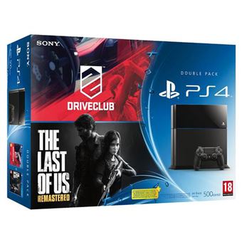 Sony PlayStation 4 - Console de jeux - 500 Go HDD - noir de jais - The Last of Us Remastered, DRIVECLUB