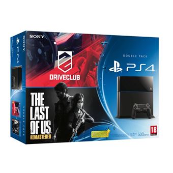 Sony PlayStation 4 - Console de jeux - 500 Go HDD - noir de jais - The Last of Us Remastered, DRIVECLUB
