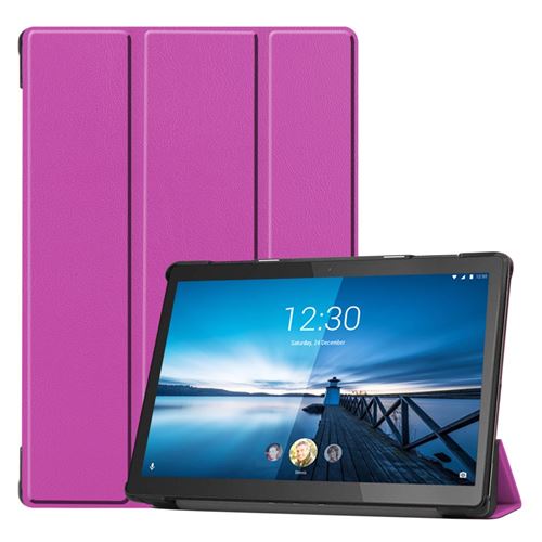 Etui en PU élégant trois volets violet pour votre Lenovo Tab M10 TB-X605F