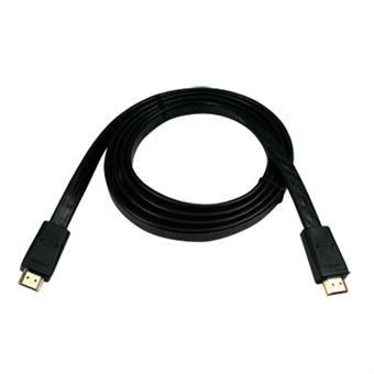 Câble HDMI Haute Vitesse avec Ethernet Plat Male/Male 1.5 M Noir