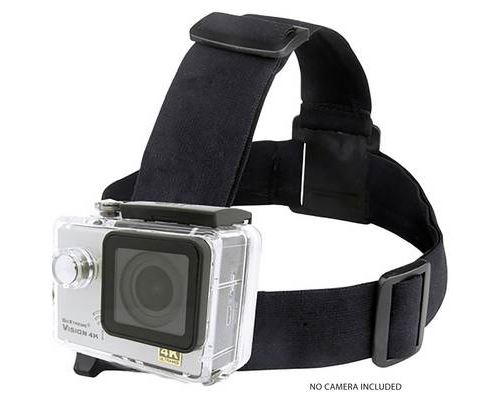 Fixation pour serre-tête GoXtreme Head-Strap-Mount 55235 Adapté pour:caméras sport