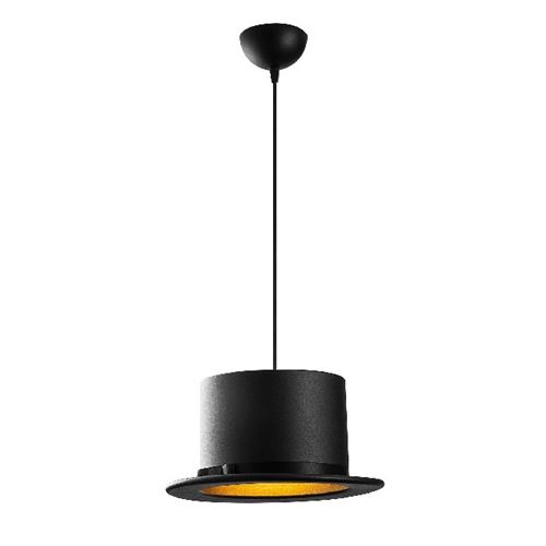Suspension en Métal, Peinture Electrostatique Noir, Doré Luminaire Design - Pour Plafond, Séjour, Salon, Bureau - Suspension, Lustre