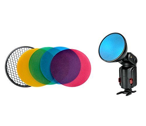 Godox Witstro Ad-s11/ad-s12 Kit De Filtres De Couleur + Grille Nid D'abeille Pour Flashs Ad180 & Ad360