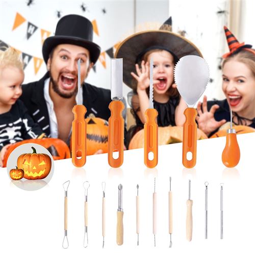 Nuangoo Halloween Kit De Sculpture De Citrouille,20 Pièces