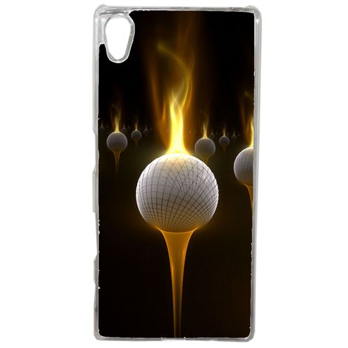 Coque Balle De Golf Feu Compatible Sony Xperia Z4 Transparent