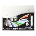 Coffret Graph'it Brush de 24 Marqueurs à alcool double pointe Architecture