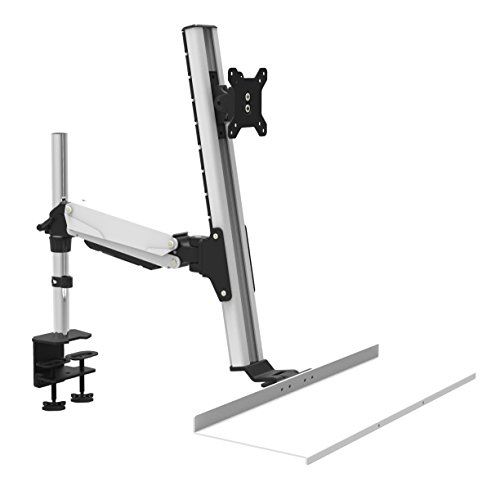 HFTEK® Workfit Workstation Support de Bureau Moniteur écran 13-27 Pouces avec VESA 75/100 (FY11WS)