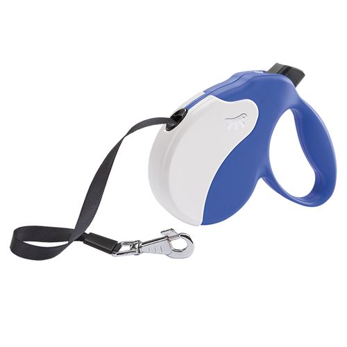 Meilleurs prix pour Laisse rétractable pour chiens AMIGO TAPE LARGE, sangle rétractable, 5 mètres, max 50 kg, Bleu